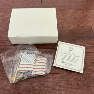 Lenox The Jeweled Flag Ornament NIB